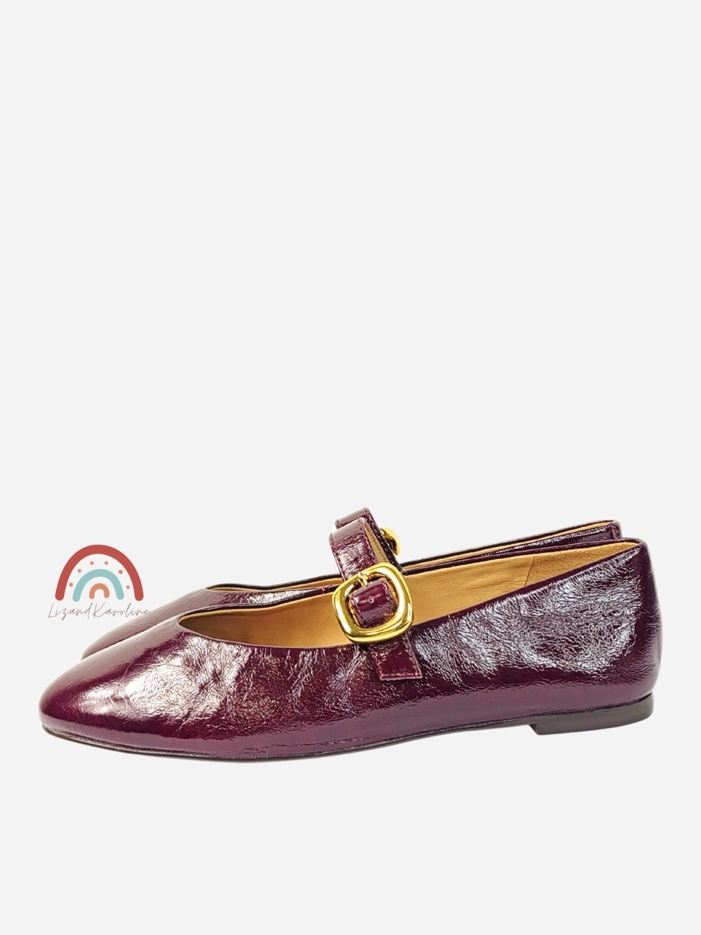 New! Madewell The Remy Mary Jane Flat in Leather Deep Plum 7 - Picture 6 of 15
